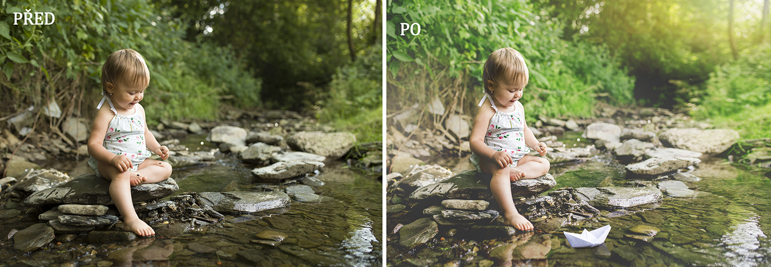 před a po úpravě fotografie